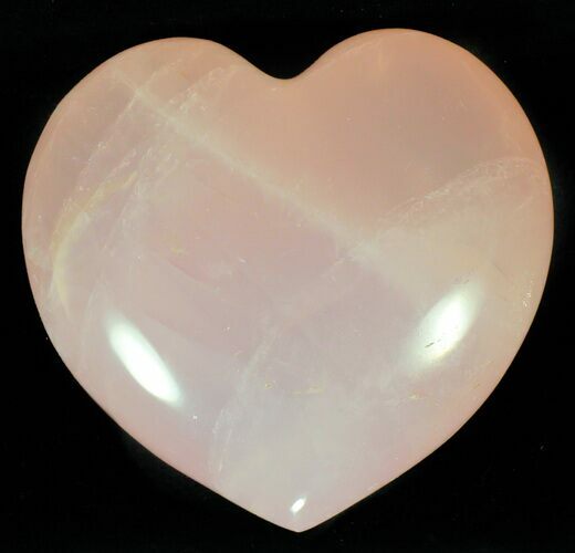 Polished Rose Quartz Heart - Madagascar #59108